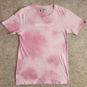 Dutch Bros Dutch Luv Pink Tie-Dye Shirt